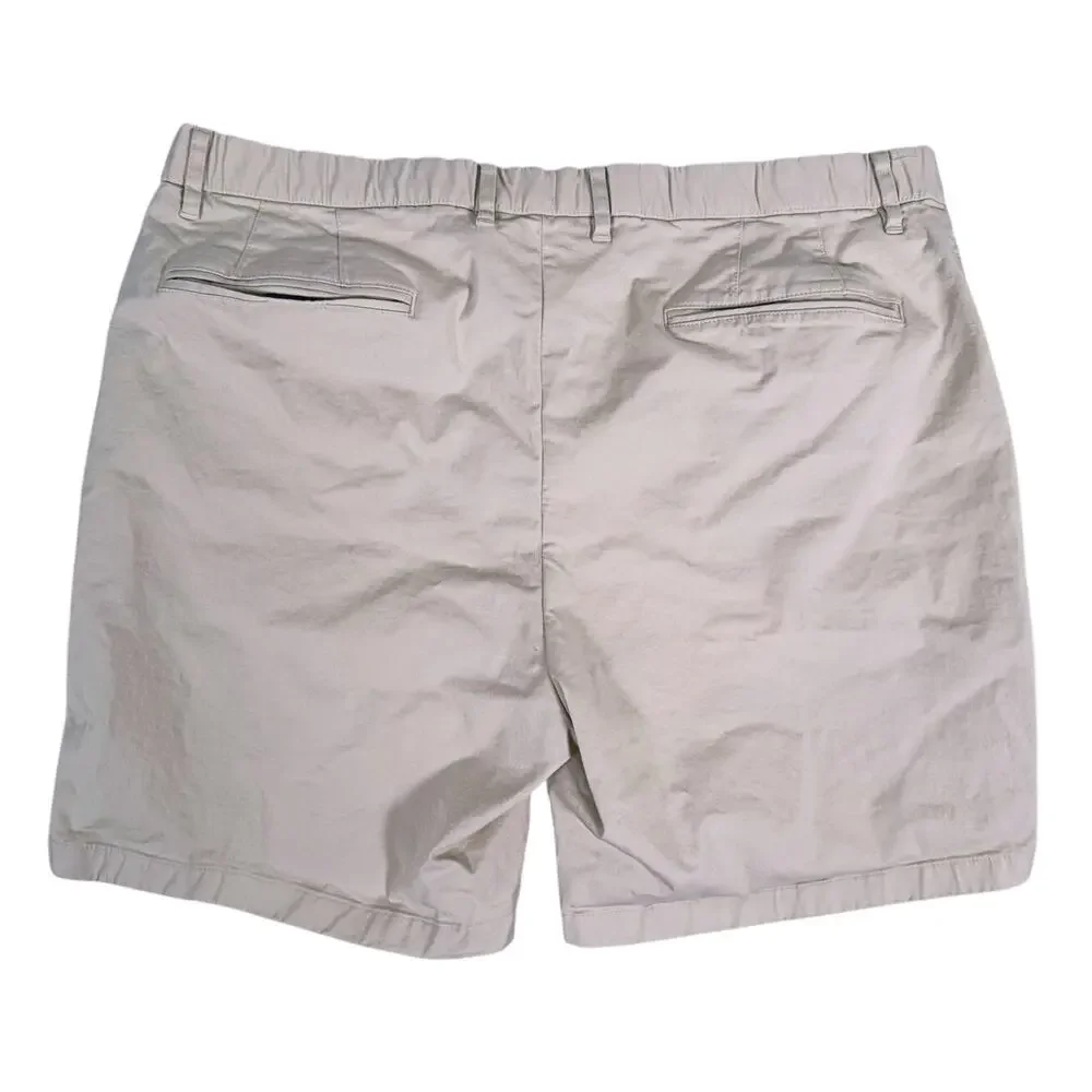 Proper Cloth Mens Chino Shorts Cotton Size 36 Khaki Beige Golf Preppy Stretch